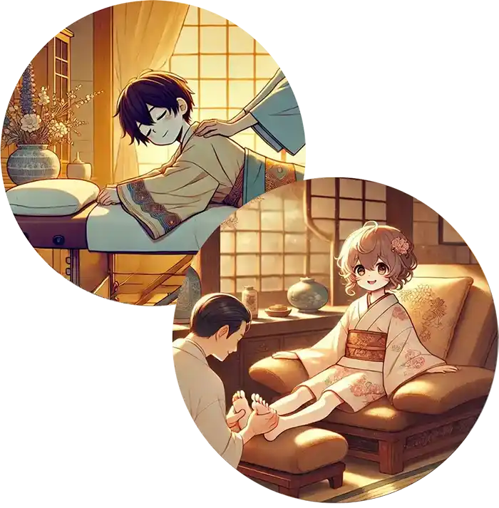 Les chevaliers du zen frederic fabrice soins pour enfants massage reflexologie ASCA table chaise séance traitement enfant adulte