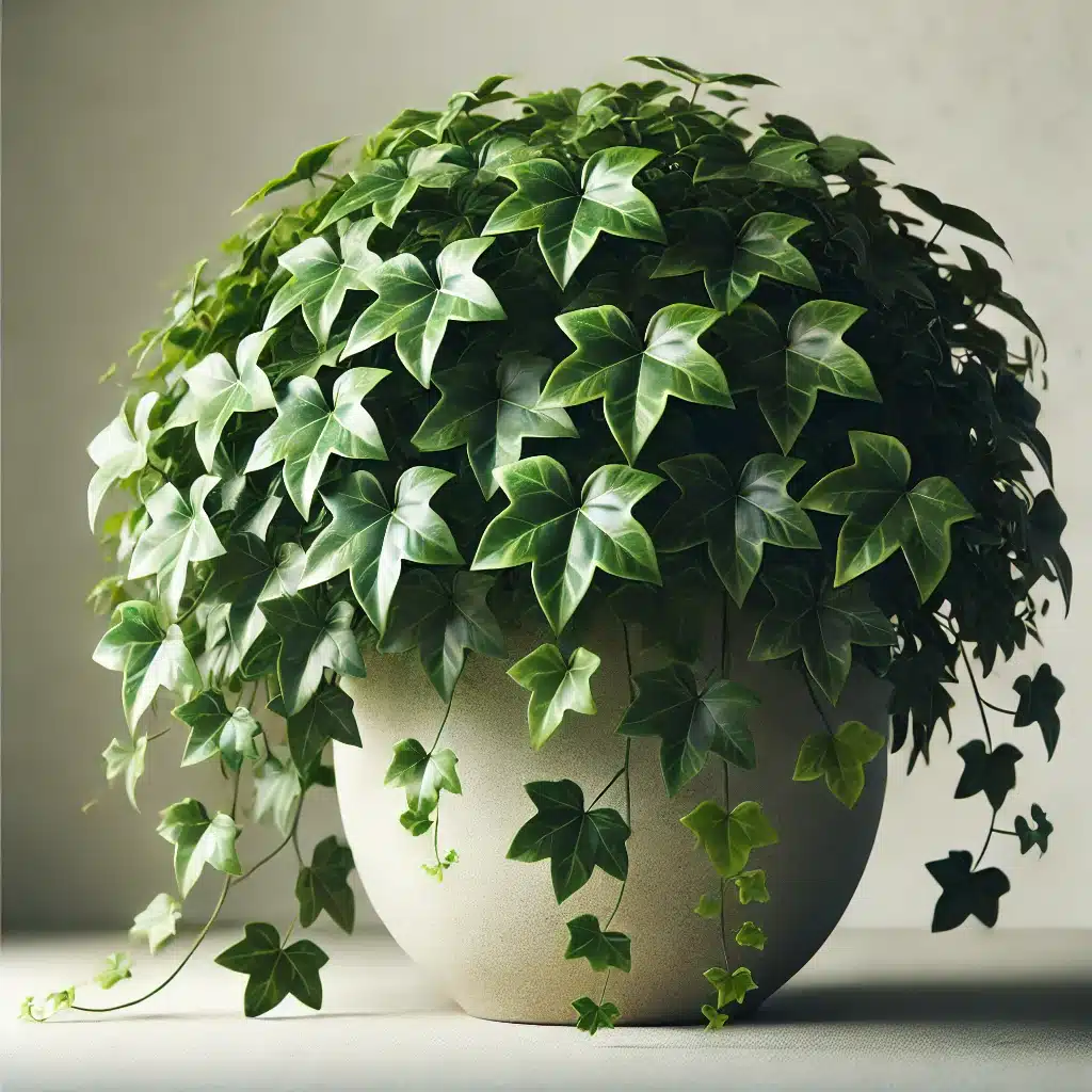lierre vert Hedera helix pot feuilles