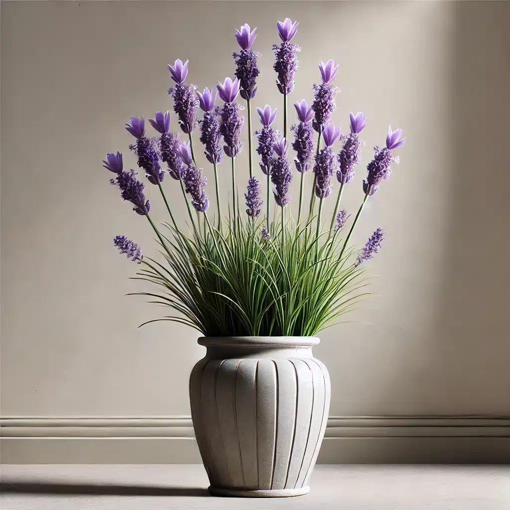 lavande vert pot brun violet