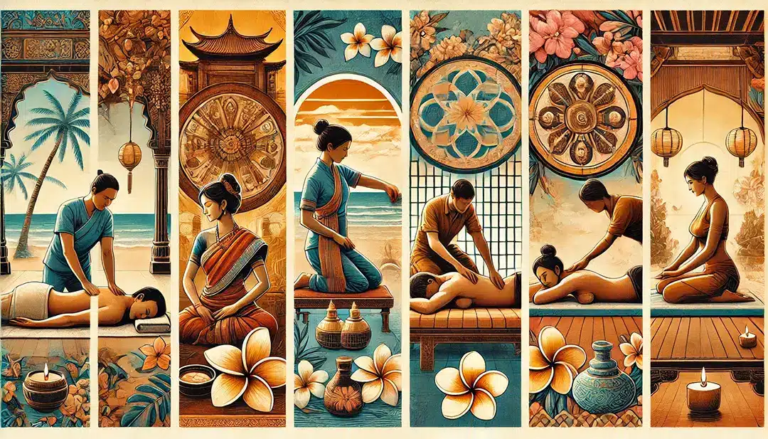 DALL·E-2025-01-16-01.08.58-A-stylized-and-artistic-composition-inspired-by-global-massage-rituals-designed-in-the-aesthetic-of-a-hand-painted-poster-with-vibrant-colors-and-cul bien-être massage monde rituels bali hawai ayurveda homme femme fleurs bougies
