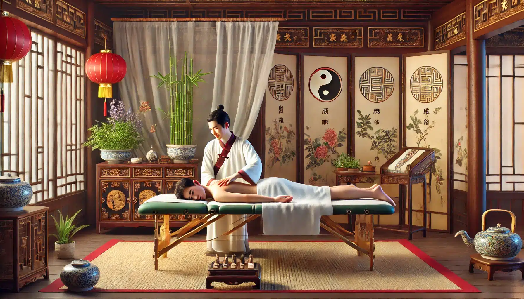 massage tuina homme chinois femme table