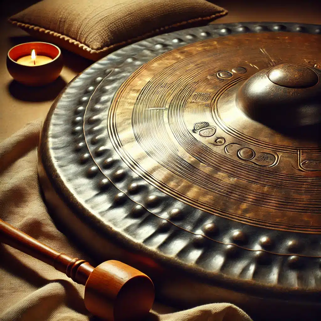 gong bougie coussin tissu