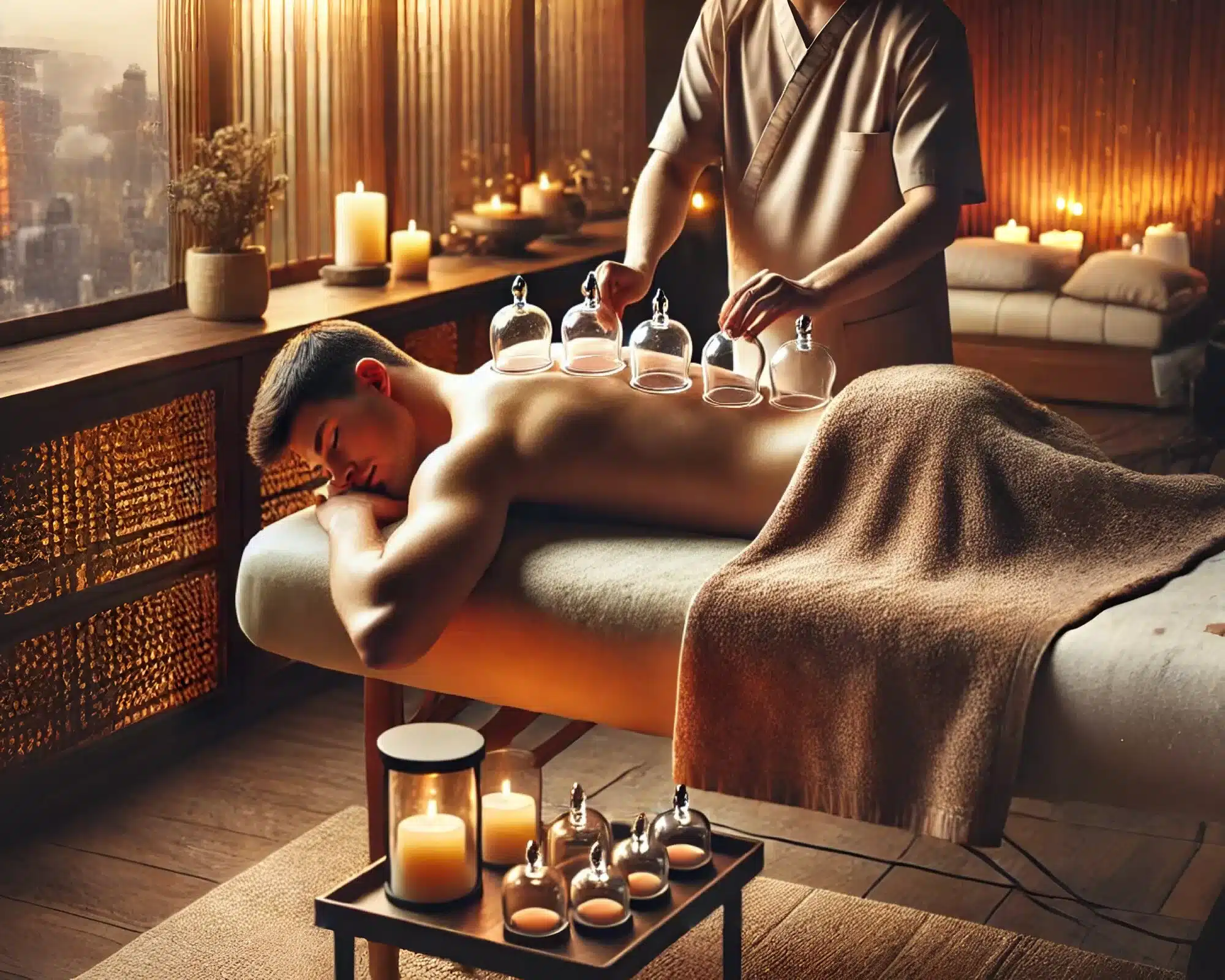 IMG_0882 pose de ventouses bougies thérapie patient thérapeute