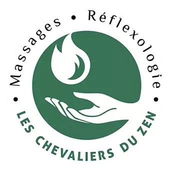 Les chevaliers du zen logo massage réflexologie ASCA RME Fiez Yverdon vert